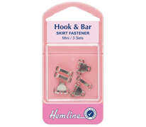Hook & Bar Skirt Fastener - Extra Small in Nickle 