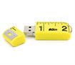 USB 2GB Tape Measure With Ball Chain - Yellow with Black