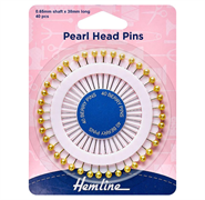 Pearl Head Pins GOLD 40pcs