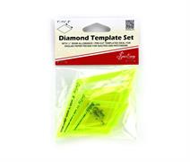 SEW EASY HANGSELL - Template Set With 1/4In Seam Diamond 1.0 1.5 2.0