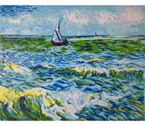 Diamond Dotz Seascape At Saint Maries Van Gogh - 63 x 53cm (24.8 x 20.8in)