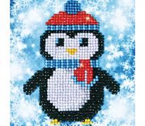 Diamond Dotz Christmas Penguin Picture - 13.5 x 13.5cm (5.3 x 5.3in)