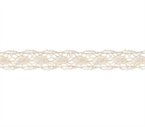 Bowtique Cotton Lace Ribbon 10mm x 5m Cream