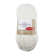 FIDDLESTICKS Superb Big 100% Acrylic Yarn-White