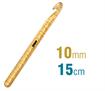 Crochet Hook 15Cm X 10.00Mm - champagne/gold glitter