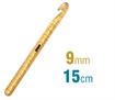 Crochet Hook 15Cm X 9.00Mm - champagne/gold glitter