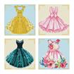 DD26.009	DIAMOND DOTZ - Party Dresses - 12.7 x 12.7cm