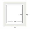 DIAMOND DOTZ - Aperture:27 X 33Cm White/Whiteinside frame:38 x 46cm