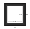 DIAMOND DOTZ - Aperture:21.5 X 26.5Cm Black/Black - inside frame:33 x 35cm