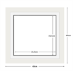 DIAMOND DOTZ - Aperture:31.5 X 31.5Cm White/White - inside frame:40 x 40cm