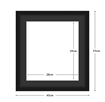 DIAMOND DOTZ - Aperture:28 X 39Cm Black/Black - inside frame:45 x 55cm