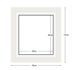 DIAMOND DOTZ - Aperture:29 X 40Cm White/White - inside frame:45 x 55cm