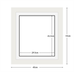 DIAMOND DOTZ - Aperture:29.5 X 41.5Cm White/White - inside frame:45 x 55cm