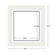 DIAMOND DOTZ - Aperture:36 X 41.5Cm White/Whiteinside frame:45 x 55cm