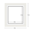 DIAMOND DOTZ - Aperture:28 X 39Cm White/Whiteinside frame:45 x 55cm