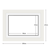 DIAMOND DOTZ - Aperture:90 X 59Cm White/White - inside frame:100 x 69cm
