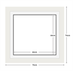 DIAMOND DOTZ - Aperture:66 X 66Cm White/White - inside frame:76 x76cm
