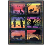 Batik Australian Silhouette Panels - Kangaroo