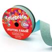 CELEBRATE - Wrapping Ribbon Glitter 23mm X 10m - mint