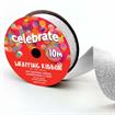 CELEBRATE - Wrapping Ribbon Glitter 23mm X 10m - silver