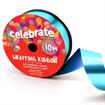 CELEBRATE - Wrapping Ribbon Metallic 23mm X 10m - sea green