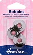 HEMLINE HANGSELL - Bobbin Metal Empisal/Toyota/Bernette 3 Pack - industrial type