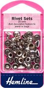 HEMLINE HANGSELL - Rivet Kit 7mm 20 Sets - nickel