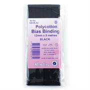 HEMLINE HANGSELL - Bias Binding 12mm x 5m - black