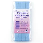 HEMLINE HANGSELL - Bias Binding 12mm x 5m - sky blue