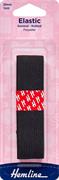 HEMLINE HANGSELL - Elastic  Knitted 25mm x 1m - black