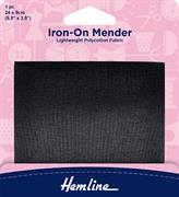 HEMLINE HANGSELL - Iron-On Mending Patch - black