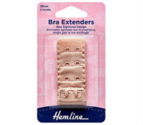 Bra Back Expander Extender 28mm - 2 Hook - nude