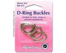 D-Ring - Nickle 20mm