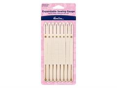 HEMLINE HANGSELL - Expandable Sewing Guage - plastic sewing accessory cream colour