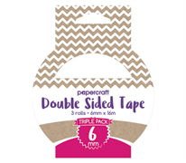 Papercraft Double Sided Adhesive Tape - 6mm x 16m x 3 ROLLS