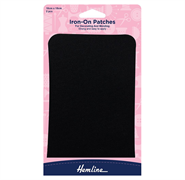 Iron-On Patches Polycotton Twill, Black