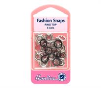 Fashion Snaps Ring Top 11mm - Black