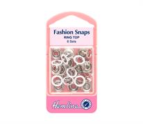 Fashion Snaps Ring Top 11mm - White