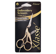 Klasse Scissors - Embroidery 4.5" - Stainless Steel Stork Gold