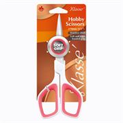 KLASSE SCISSORS - Scissors Hobby 6.75In - softgrip white handle w pink inlay