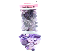 Buttons - Bulk pack - Assorted Lilacs and Purple Designs and Sizes