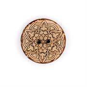 HEMLINE BUTTONS - Mosaic Fashion Button - brown 27mm