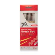 Mont Marte - Natural Hair Round Brush Set 13pc