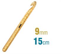 Addi Crochet Hook 15Cm X 9.00Mm - champagne/gold glitter