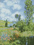 DIAMOND DOTZ - View Of Vetheuil (Aprôs Claude Monet) - 66 x 50cm