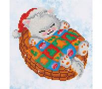 DIAMOND DOTZ - Snug Christmas Kitty - 23 x 25cm (9 x 9.8in)