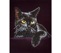 DIAMOND DOTZ - Midnight Cat - 27.9 x 35.5cm (11 x 14in)