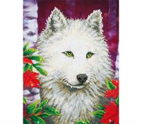 Diamond Dotz White Wolf 35.5 x 45.72cm (14 x 18in)