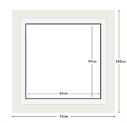 DIAMOND DOTZ - Aperture:84X 99Cm White/White