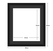 Diamond Dotz Frame With Mat 41x52Cm Aperture - timber frame 41 x 52cm black
